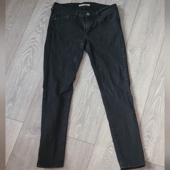 Levi's 711 Black Skinny Jeans - Picture 1 of 5